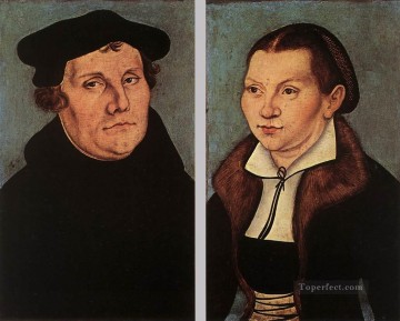 Retratos de Martín Lutero y Catalina Bore Renacimiento Lucas Cranach el Viejo Pinturas al óleo